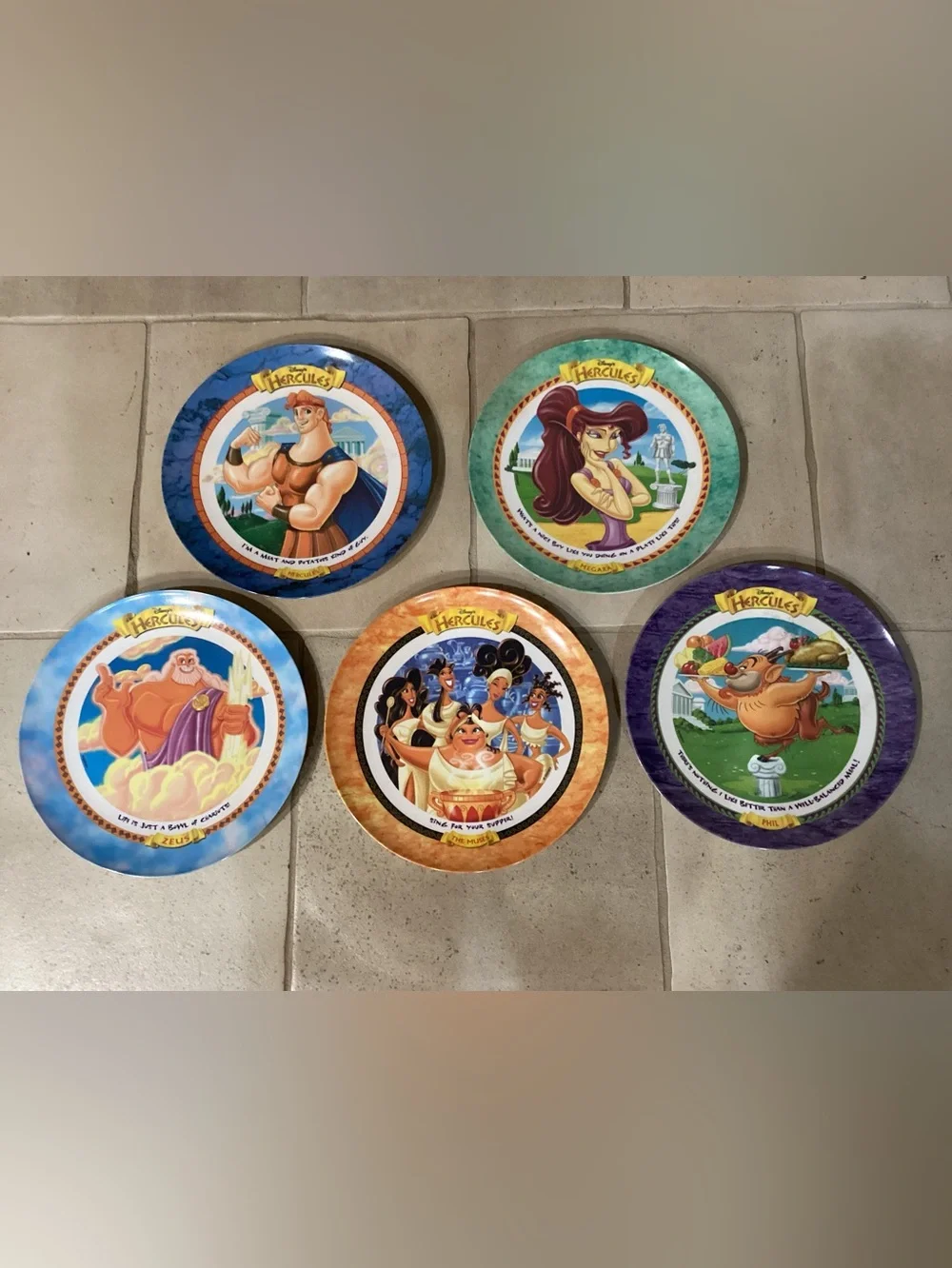 Disney Hercules Collector Plates Set of 5 - Picture 1 of 6